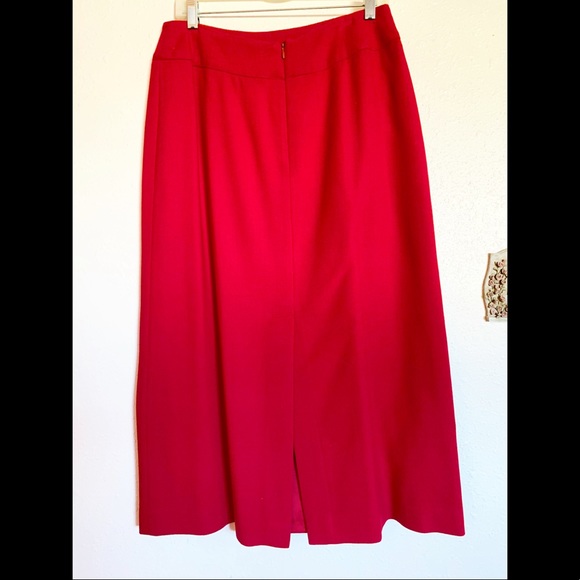 Talbots Red 100% Wool Skirt - Picture 4 of 5